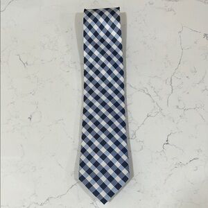 Blue and White Gingham Check Tie by Nautica